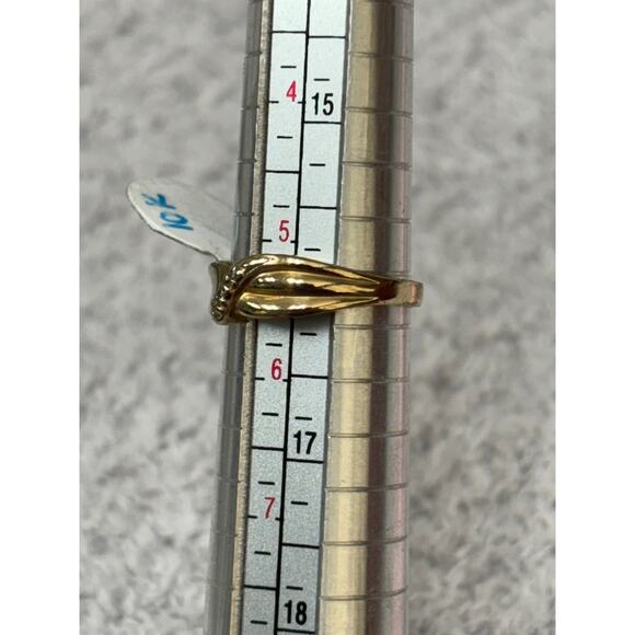 10K Solid Yellow Gold Diamond Ring Band Size 5.5 #63620 - Picture 6 of 8